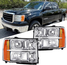 Headlights Assembly Pair Compatible with 2007-2013 GMC Sierra 1500 2007-2014 G