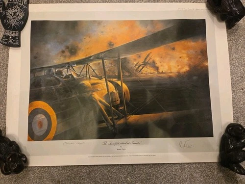 SWORDFISH ATTACK AT TARANTO Print by Robert Taylor First Edition Signed Admiral