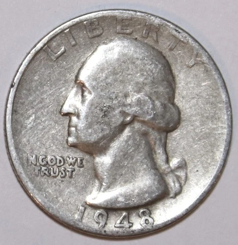 1948-S Washington Silver Quarter - Fine - #2365EA