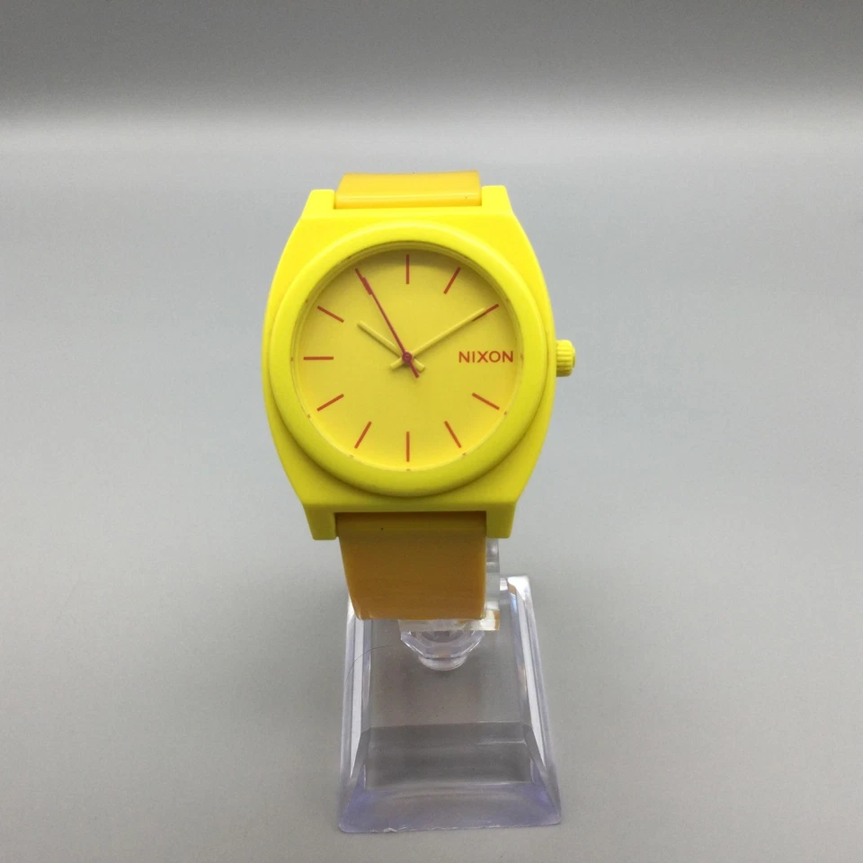 Reloj Nixon Time Teller P Minimal Unisex 39mm Amarillo 100M Batería Nueva Foto 2 de 4
