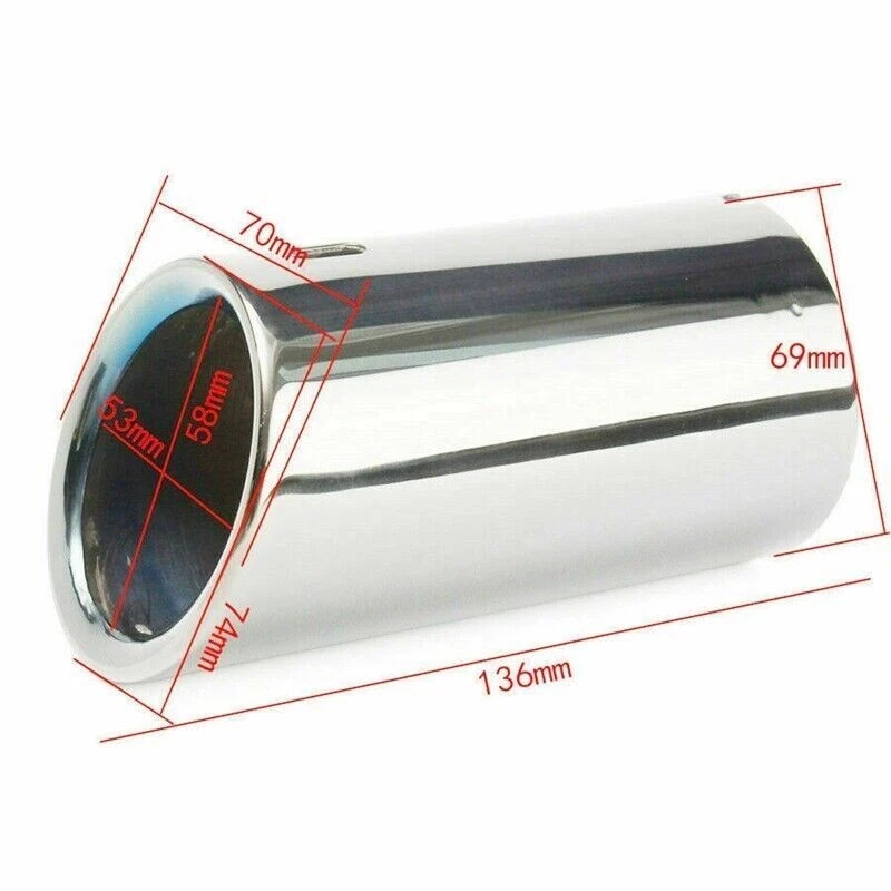 Tubo trasero silenciador puntas escape coche cromo para BMW E90 E92 325i 328i 2006-2010 Foto 3 de 4