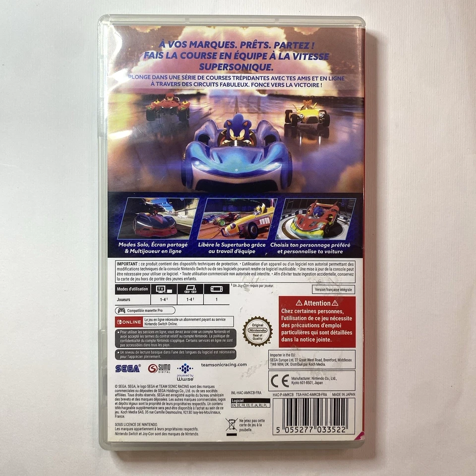 Team Sonic Racing Nintendo Switch PAL ITA PEGI 3 SEGA Racing Completo, testato, foto 2 di 3