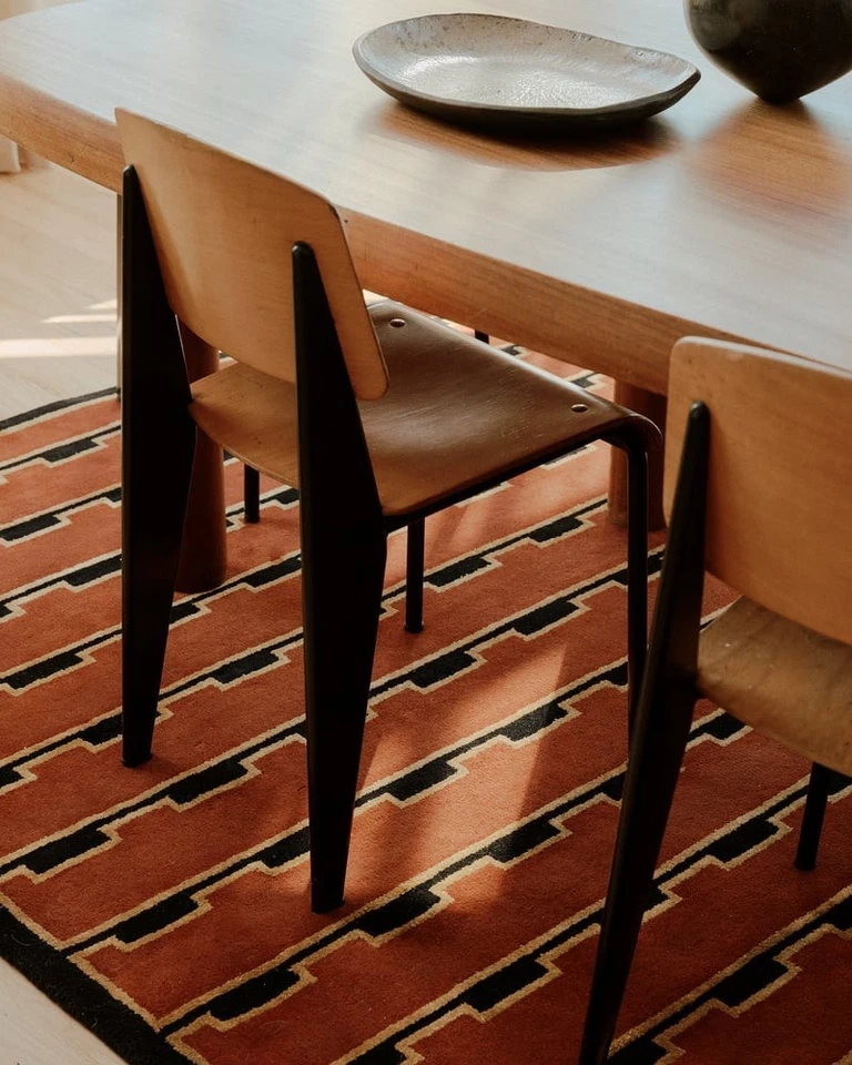 Шерстяной ковер ручной работы 10x14 футов - скандинавский узелковый дизайн  - Изображение 2 из 4