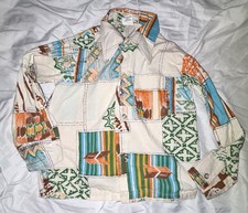 VINTAGE RARE Late 1970s Boys Size 6 Sears Western Button Up Shirt