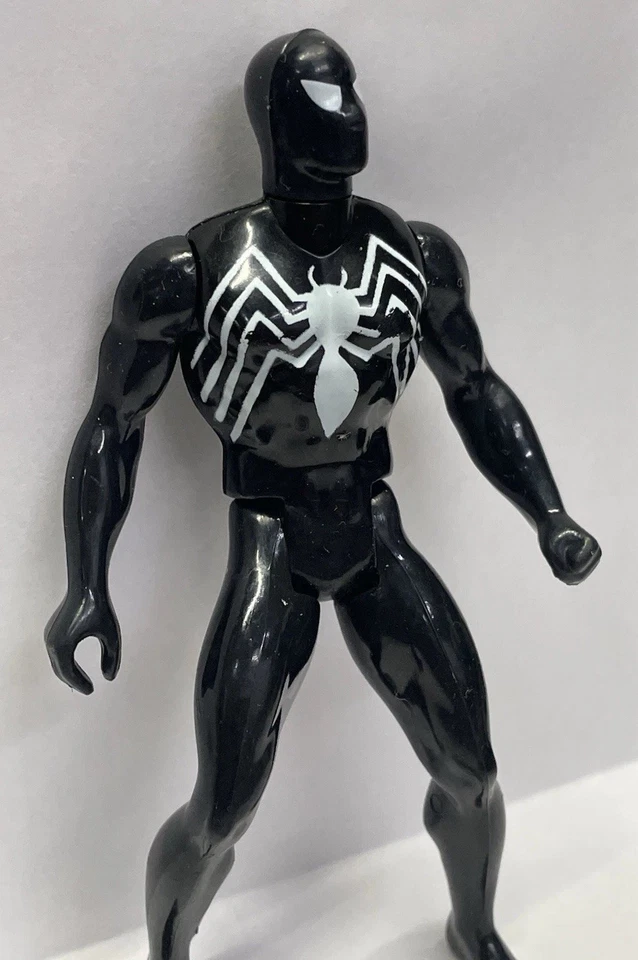 Vtg 1984 Marvel Secret Wars Spider Man Black Venom Costume Action Figure w/Card - Image 4 of 4