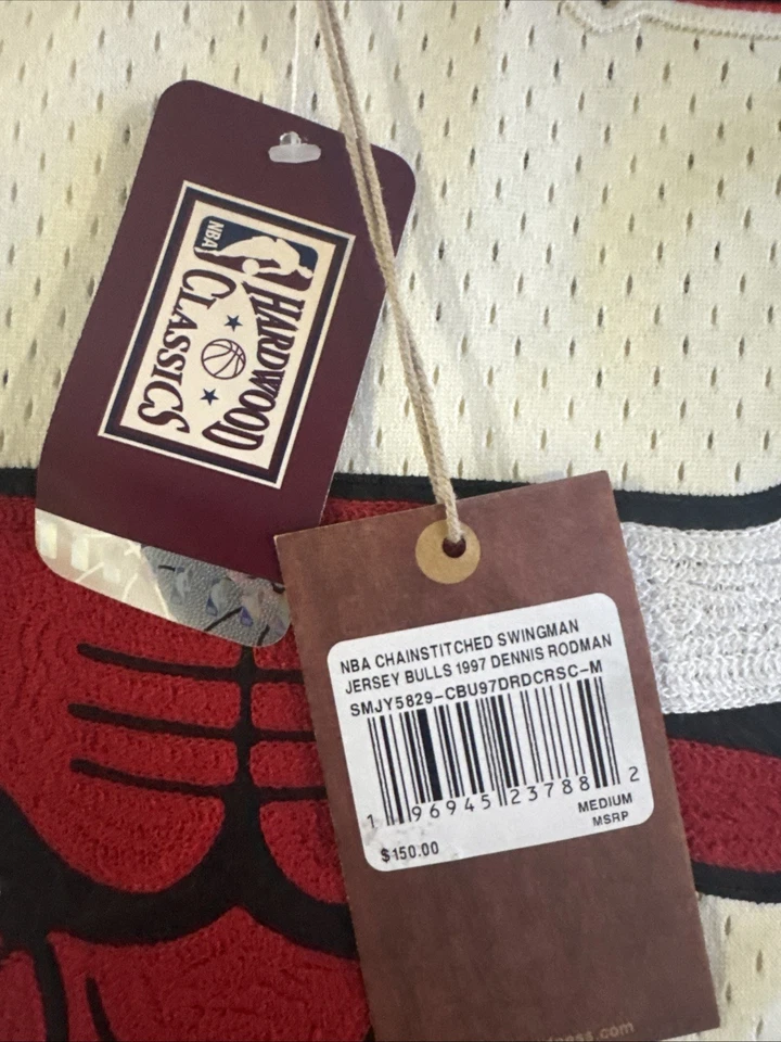 Chicago Bulls Jersey Mens Medium NBA Basketball Dennis Rodman 91 Finals 1998 NEW - Image 2 of 4