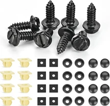 GOOACC License Plate Screw Kit for Fastening Front and Back License Plates on Ca