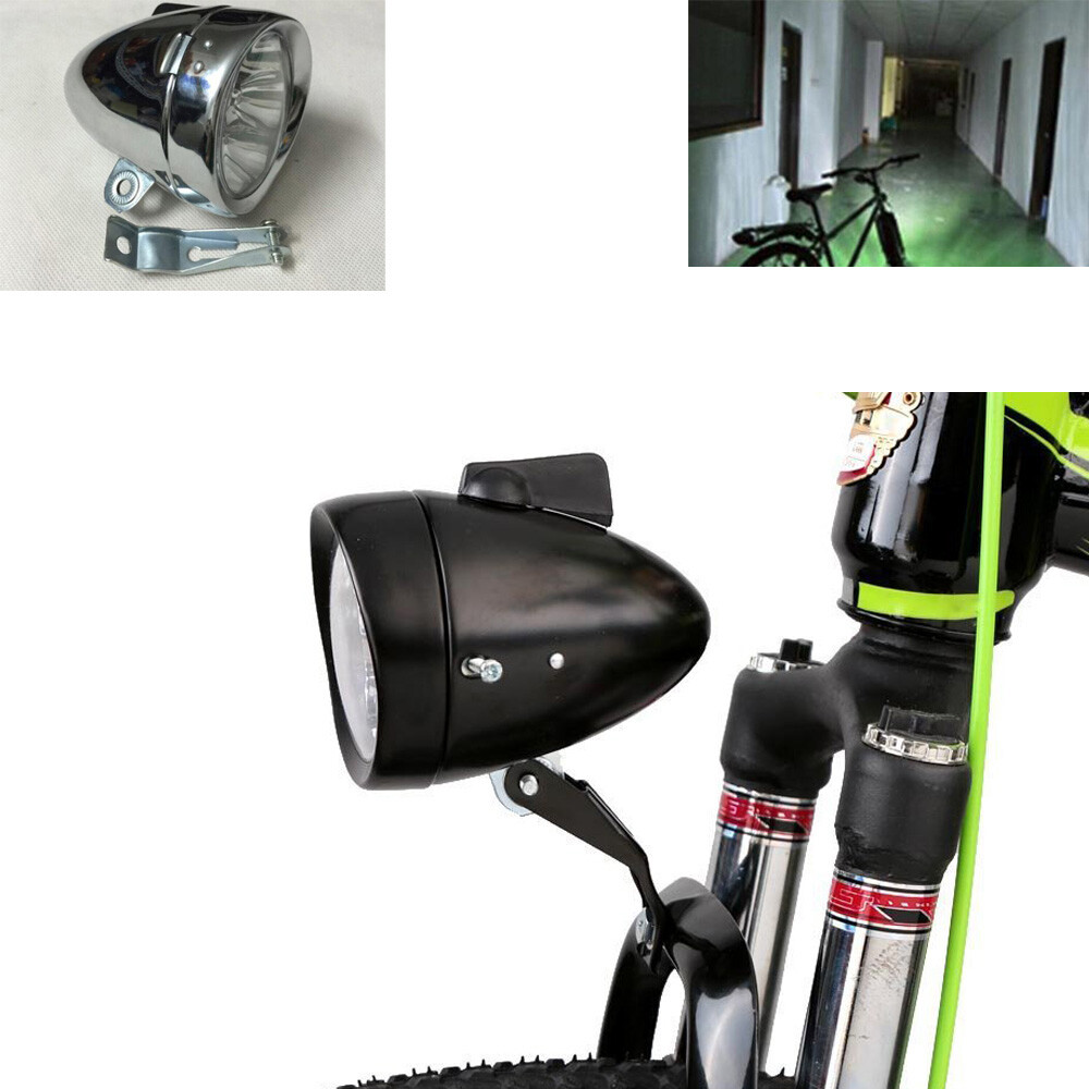 Metal Shell LED Retro Bicycle Headlight Bike Front Head Light