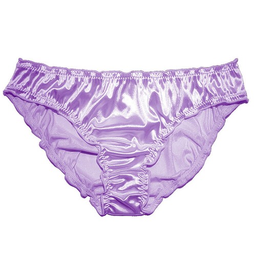 Womne Silky Satin Briefs Lingerie Underwear Seamless Panties Sexy Lace Knickers - Picture 9 of 28