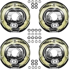 2 Pair 12" x 2" Self-Adjusting Electric Trailer Brake Assembly 5200-7000 lb Axle