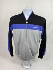 Rare VTG 70 s Adidas Trefoil Full Zip Sweatshirt Jacket Size Medium