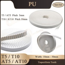 PU Timing Belt Width 10-50mm T5/T10 AT5/AT10 Open End for Pulleys, 3D Printer