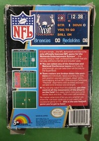 NFL NES Game LJN Toys Power Play Series 1988 Box Cartridge Tested Works