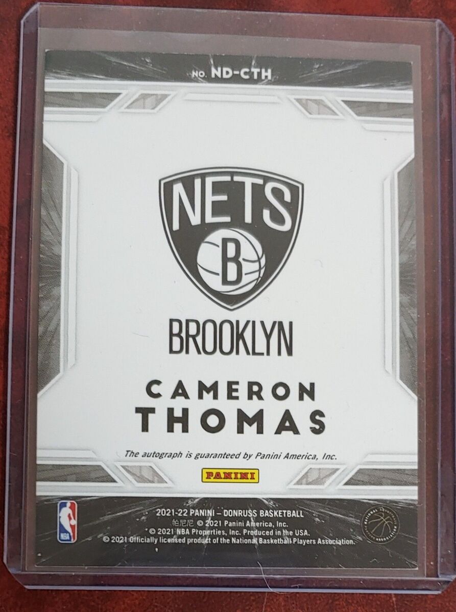 2021-22 Donruss Cameron Cam Thomas Next Day Autograph RC 2021-22 Donruss Cameron Cam Thomas Next Day Autograph RC