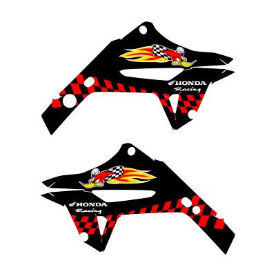 CR125 CR250 Polisport Restyle Gen2 Decals 02-07 Woody full color black bg