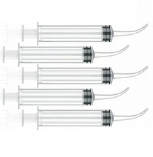 12cc Oral Dental Syringes Monoject Style Disposable Plastic Curved Tip (5 Pack)