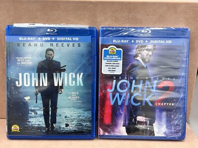 JOHN WICK CHAPTER 2 BLU-RAY DVD KEANU REEEVES * Bonus First Movie