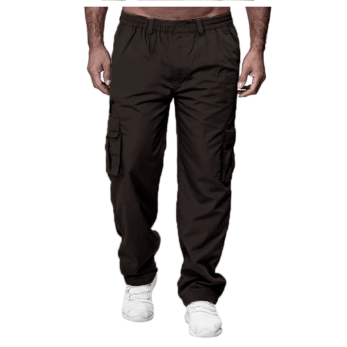 Herren bequeme Arbeitskleidung mehrere Taschen lockere Passform gerades Bein Cargohose - Bild 18 von 24