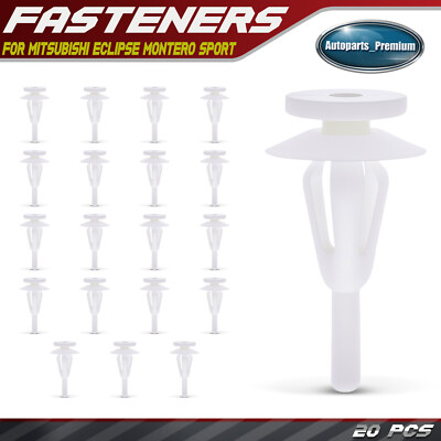 20Pcs 8mm Nylon Door Moulding Retainer Clips Triple Head for Mitsubishi Eclipse