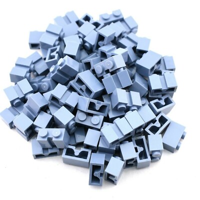 TCM BRICKS Sand Blue 1x2 Brick with Groove X100 Compatible Parts & Pieces 