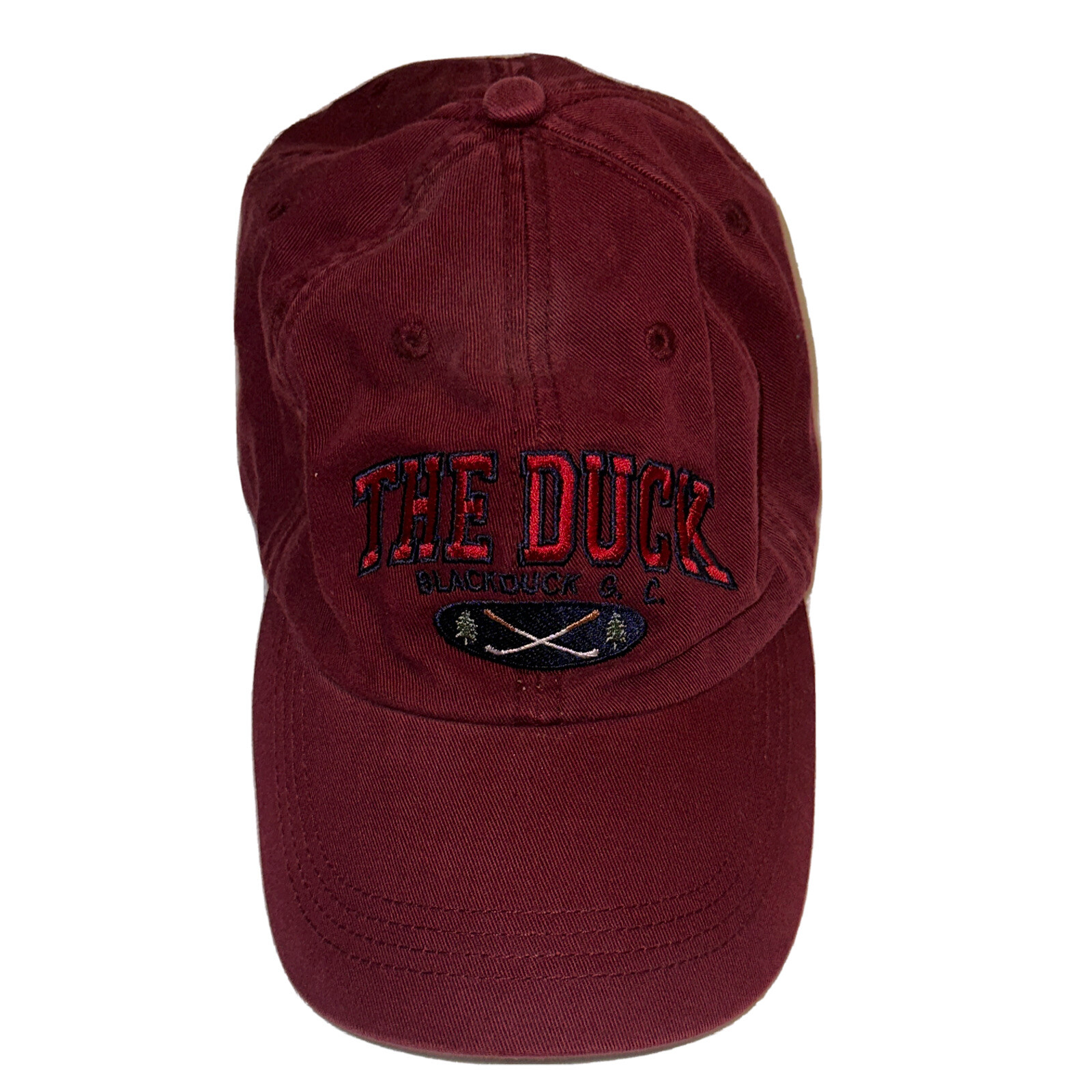 The Duck - Blackduck - Maroon - Golf Baseball Cap Adjustable Strap