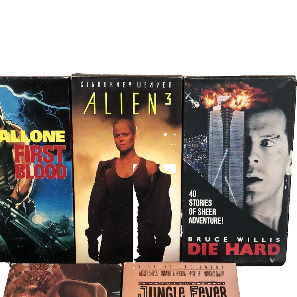VHS Movie Lot of 9 ~Stallone, Schwarzenegger, Bruce Willis, Weaver, Spike Lee VG - Image 4 of 4
