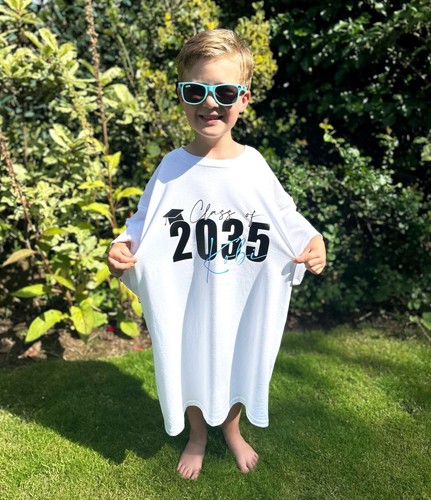 Grow with me Handprint Personalised T-Shirt. Class of School Starters Leavers - Picture 2 of 6