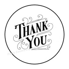 30 THANK YOU ENVELOPE SEALS LABELS STICKERS PARTY FAVORS 1.5" ROUND