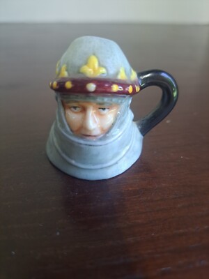 Vintage Miniature Signed, Peter Jackson Henry V Toby Mug, Franklin Mint.