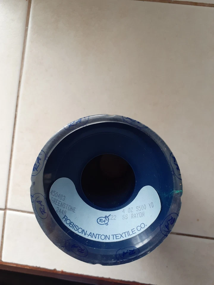 Embroidery Thread for Sewing Machine RA Greenstone 5500 Yd Brand New Vintage - Image 2 of 4