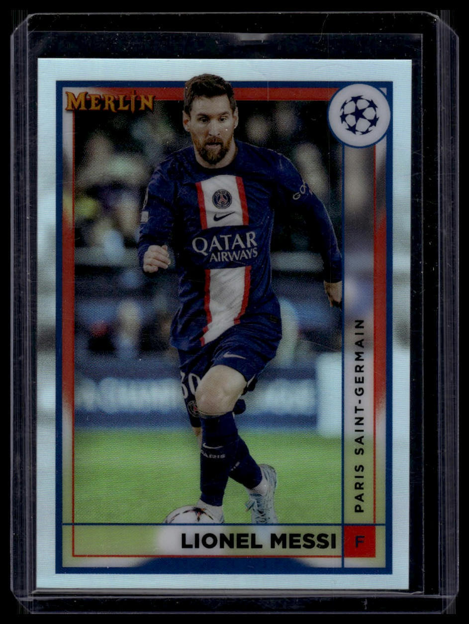 2022-23 Merlin Chrome UEFA Club Competitions #104 Lionel Messi Refractor