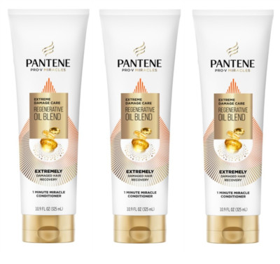 BL Pantene Conditioner 1 Minute Miracle Extreme Damaged 10.9oz *Three Pack*