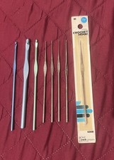 Vintage Boye Steel Crochet Lace Hooks Lot of 8 Made in USA