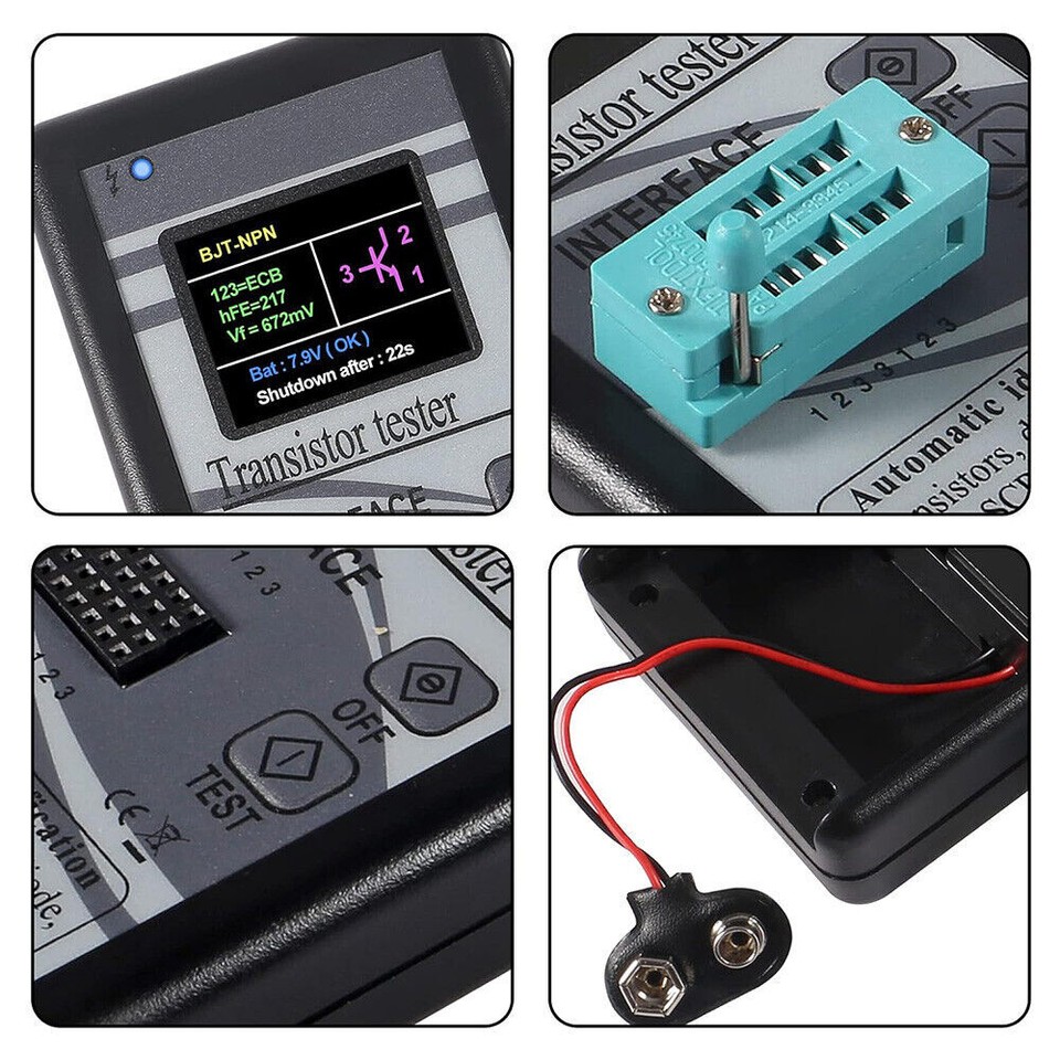 Transistor Tester Digital NPN PNP Diode Resistor Inductor Capacitance ...