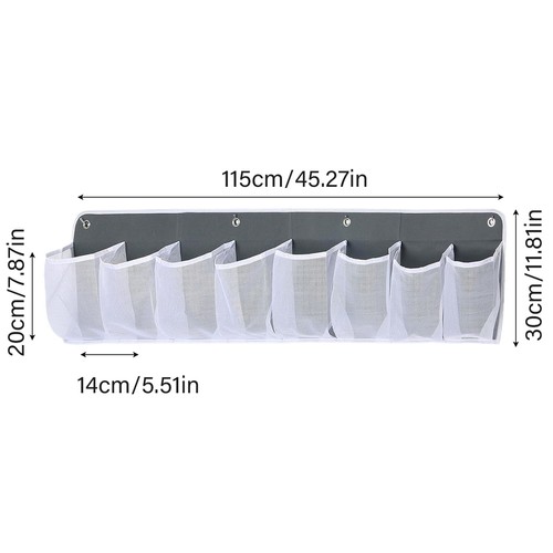 1/2X RV Shoe Storage Bag 8 Pockets W/ Hook Large Capacity Hanging Shoe Organizer - Picture 4 of 14