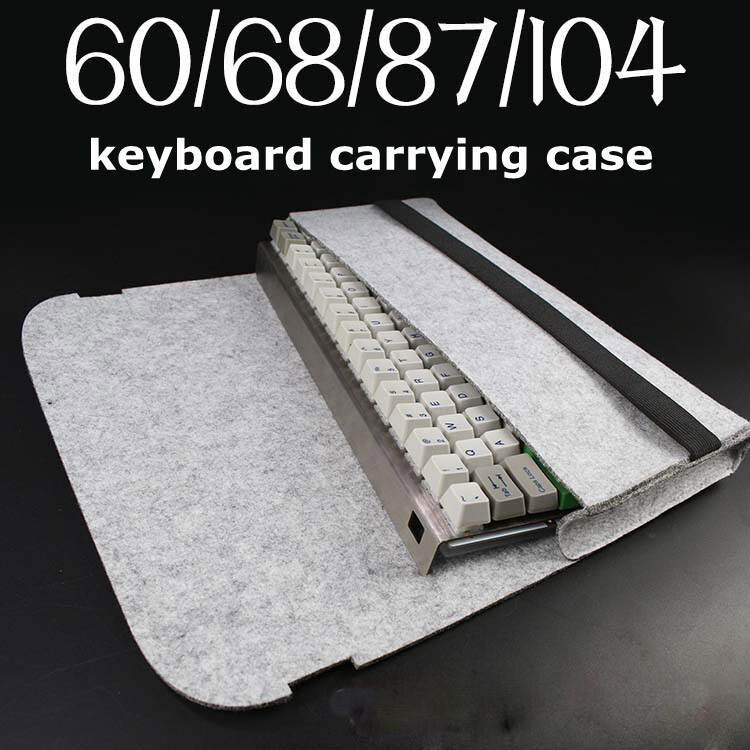 Mechanical Keyboard Dust-Proof Felt Carry Case for GH60 Filco87 104 Leopold