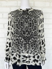 Gerard Darel Paris 100 Silk Leopard Blouse Button Down EU Size 42 US L XL