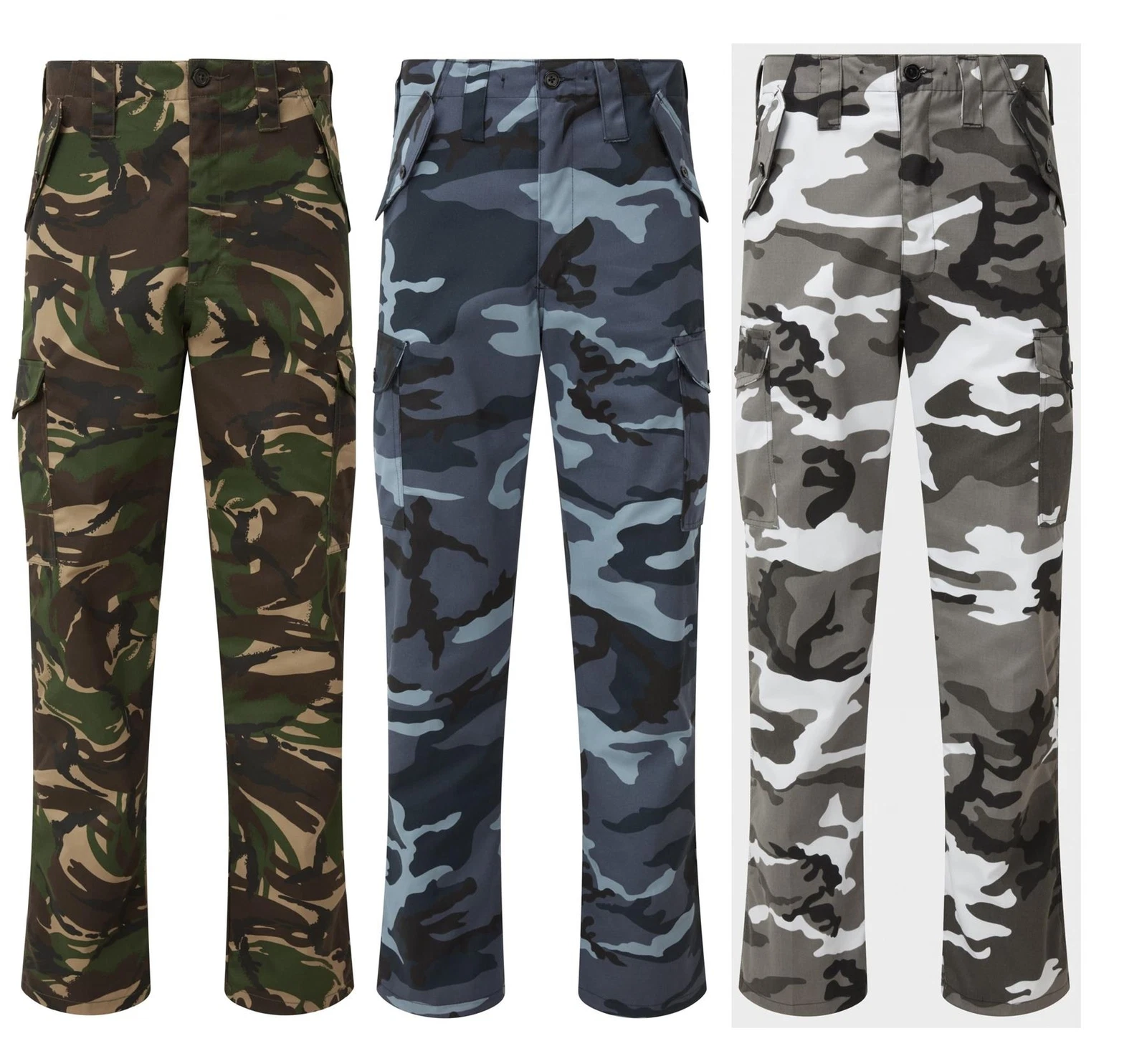 Mens Camo Combat Work Pants Multi Pocket Strong Cargo Trousers Poly Cotton Work
Opens in a new windo