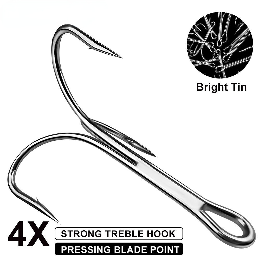 10PCS/Pack Big Game 4x Strong Treble Fishing Hooks Size 6/0 7/0 8/0 9/0 10/0 10PCS/Pack Big Game 4x Strong Treble Fishing Hooks Size 6/0 7/0 8/0 9/0 10/0