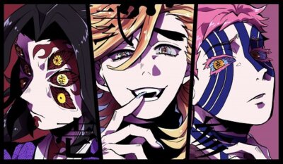 Anime kimetsu no yaiba akaza douma kokushibou Stitched Gaming Mat Desk