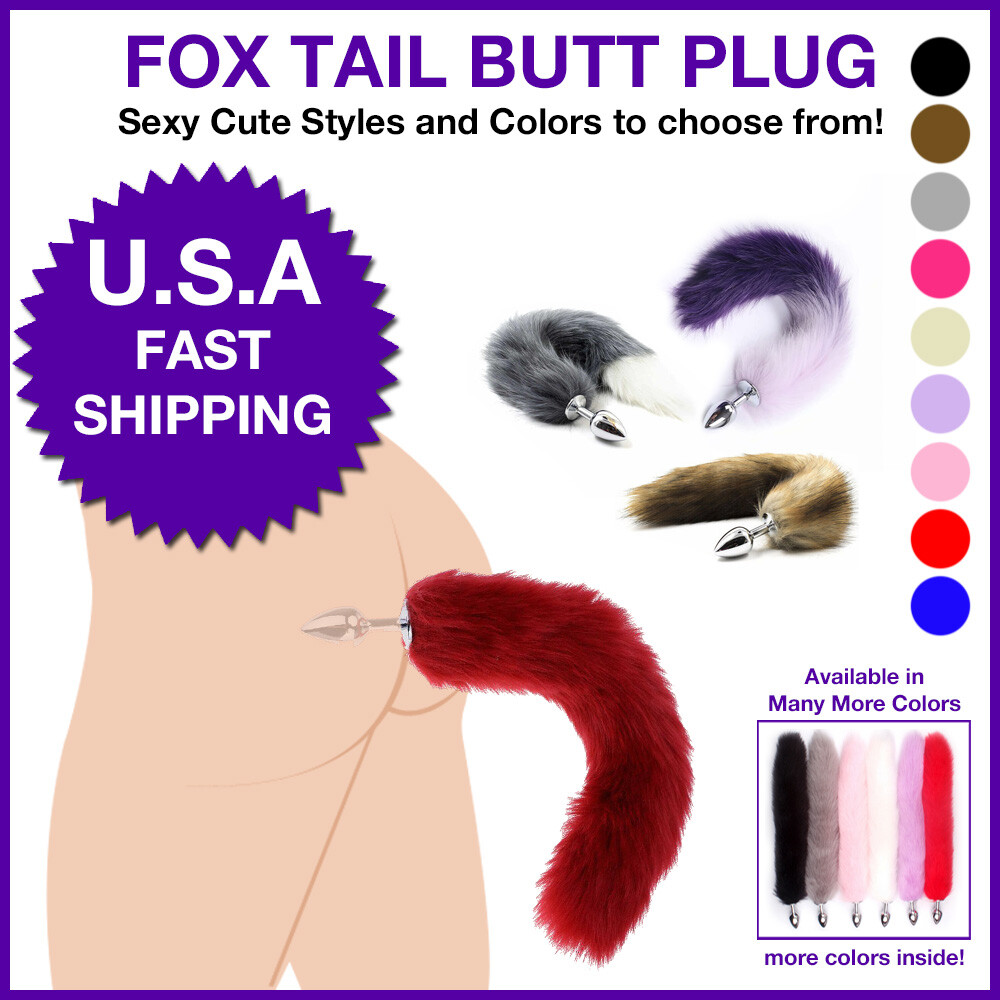 Fox Tail Anal Butt Plug Sexy Animal Ass Fluffy Fur Sexy Female Many Colors  | eBay