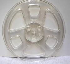 7" inch CLEAR PLASTIC TAKE-UP REEL for 4-track 3.75 ips 7.5 ips 6 WINDOWS