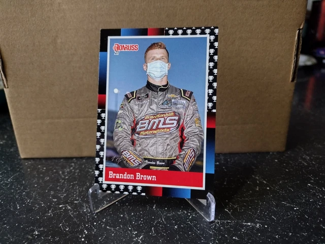 2021 NASCAR Panini Donruss Trophy Emoji Brandon Brown 1988 Retro Series 1 of 1!