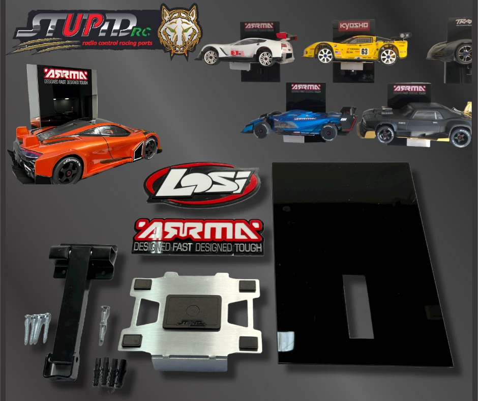 Soporte de pared para coche RC para coches 1/6 1/7 1/8 1/10 - StupidRC - Imagen 2 de 4