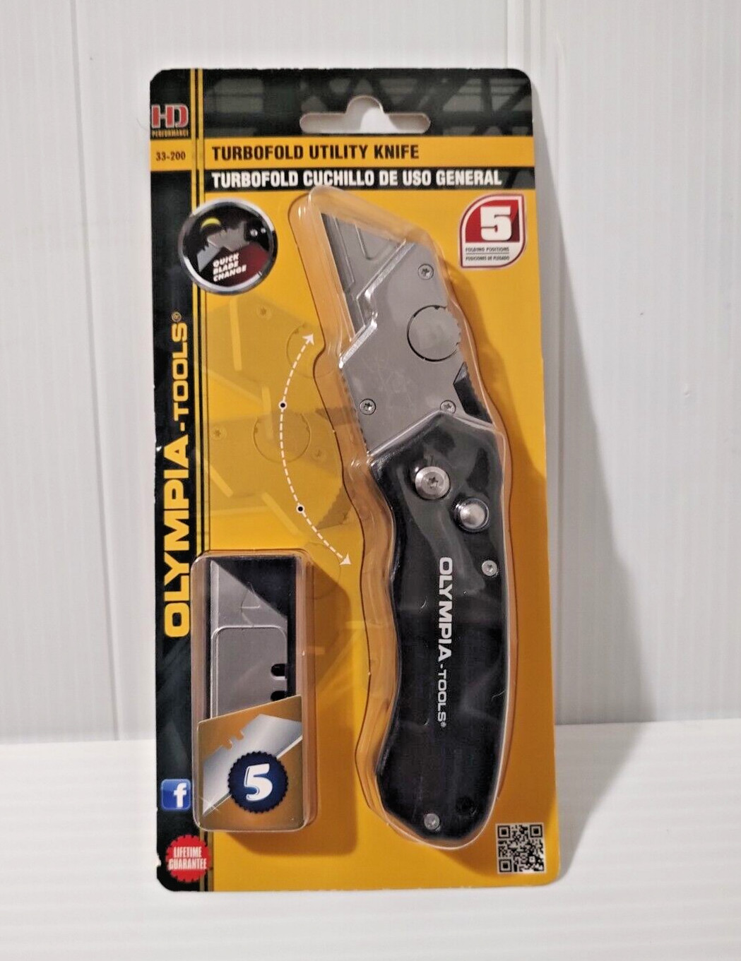 Olympia Tools Turbofold Utility, Work, Razor Knife, 33-200 W