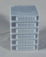 LOT of 6 NEW BARCODED FUJIFILM LTO1 DATA ARCHIVE TAPES 100GB/200GB LTO-1