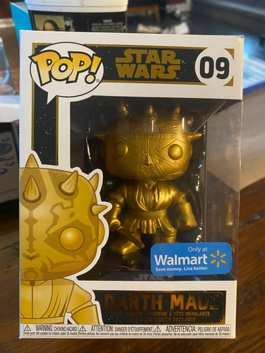 FUNKO Pop Vinyl Star Wars GOLD DARTH MAUL Figure C8+ VAULTED EXCLUSIVE