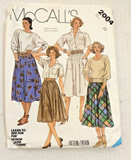 Vintage McCall's 2004 Skirt Misses Junior Teen Sewing Pattern