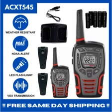 COBRA Long Range Handheld Two-Way Radio 2 Pack Walkie Talkie Weatherproof UHF