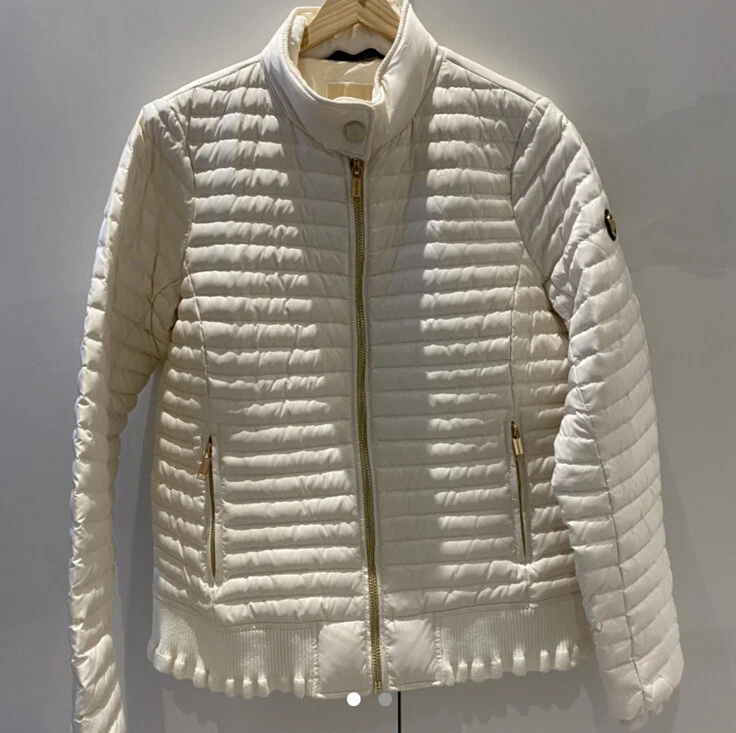 Michael Kors Womens Cream White Jacket In Medium